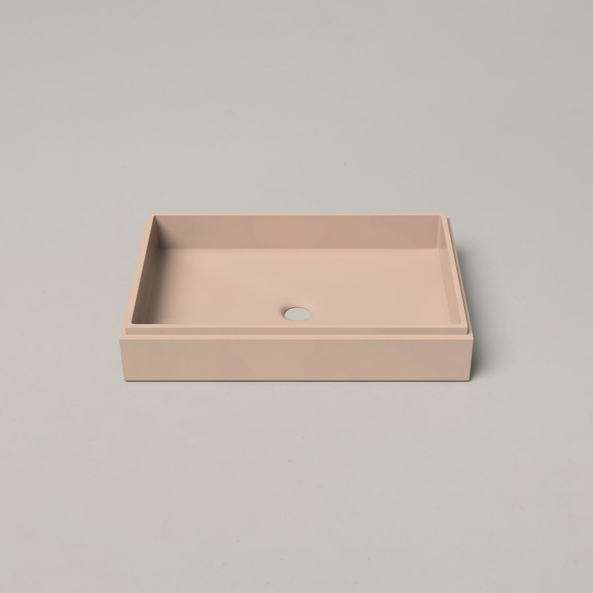 Nood Co Stepp Rectangle Concrete Basin in Mushroom | Nood Co
