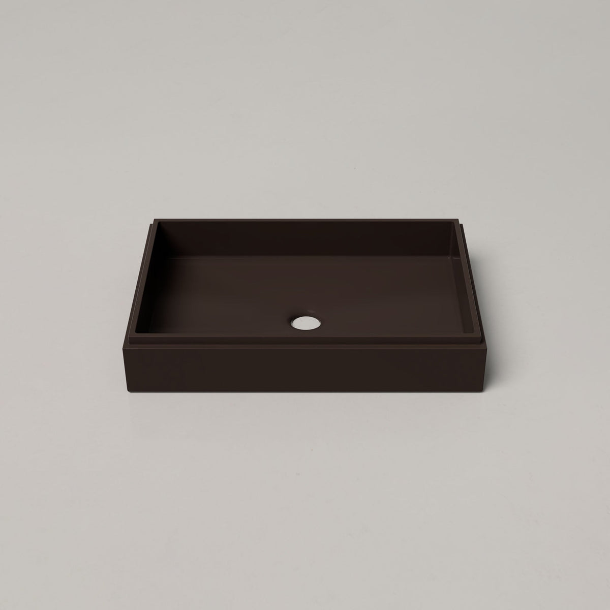 Nood Co Stepp Rectangle Concrete Basin in Slate | Nood Co