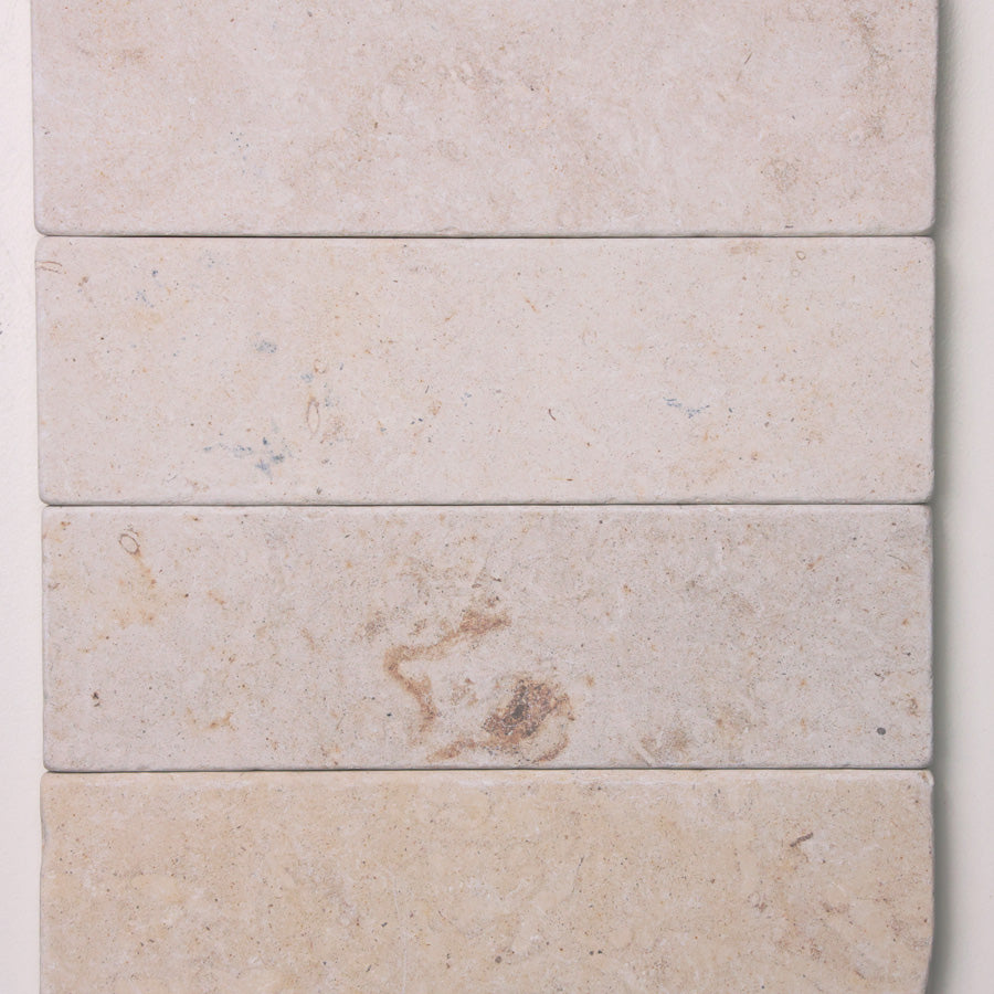 Subway Utica Tumbled Marble Tile 45x150 in Beige
