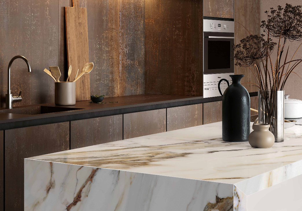 Macchia Antica Megaslab 3200x1600mm in cream, Natural finish