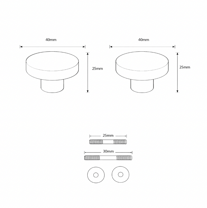 Stone Round Shower Screen Knob in Hermes Grey Marble | Zephra