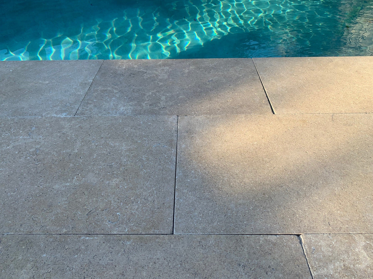 Sienna Earth Limestone Natural Stone Tile in Siena Earth, Tumbled and Acid Washed finish