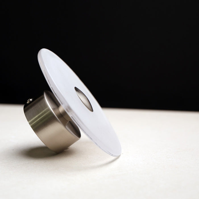 Lunara Caspia Frosted Wall Light in Brushed Nickel #Colour_Brushed Nickel