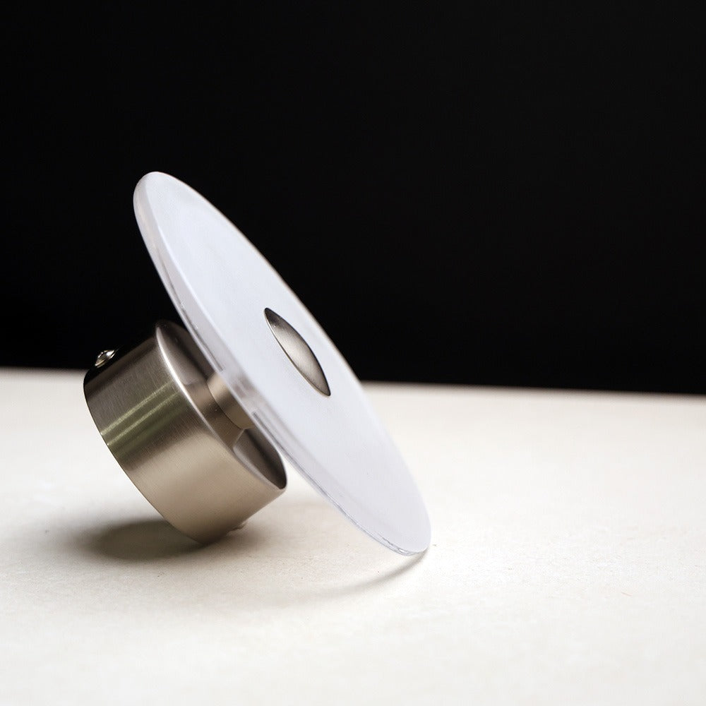 Lunara Caspia Frosted Wall Light in Brushed Nickel