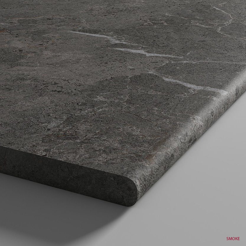 Cosmic Series Porcelain Bullnose Tile in Smoke, Matt finish