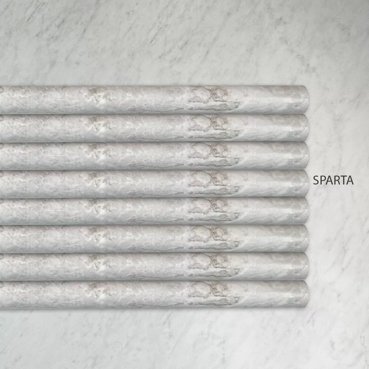Convex Natural Stone Flutes in Sparta, Honed finish