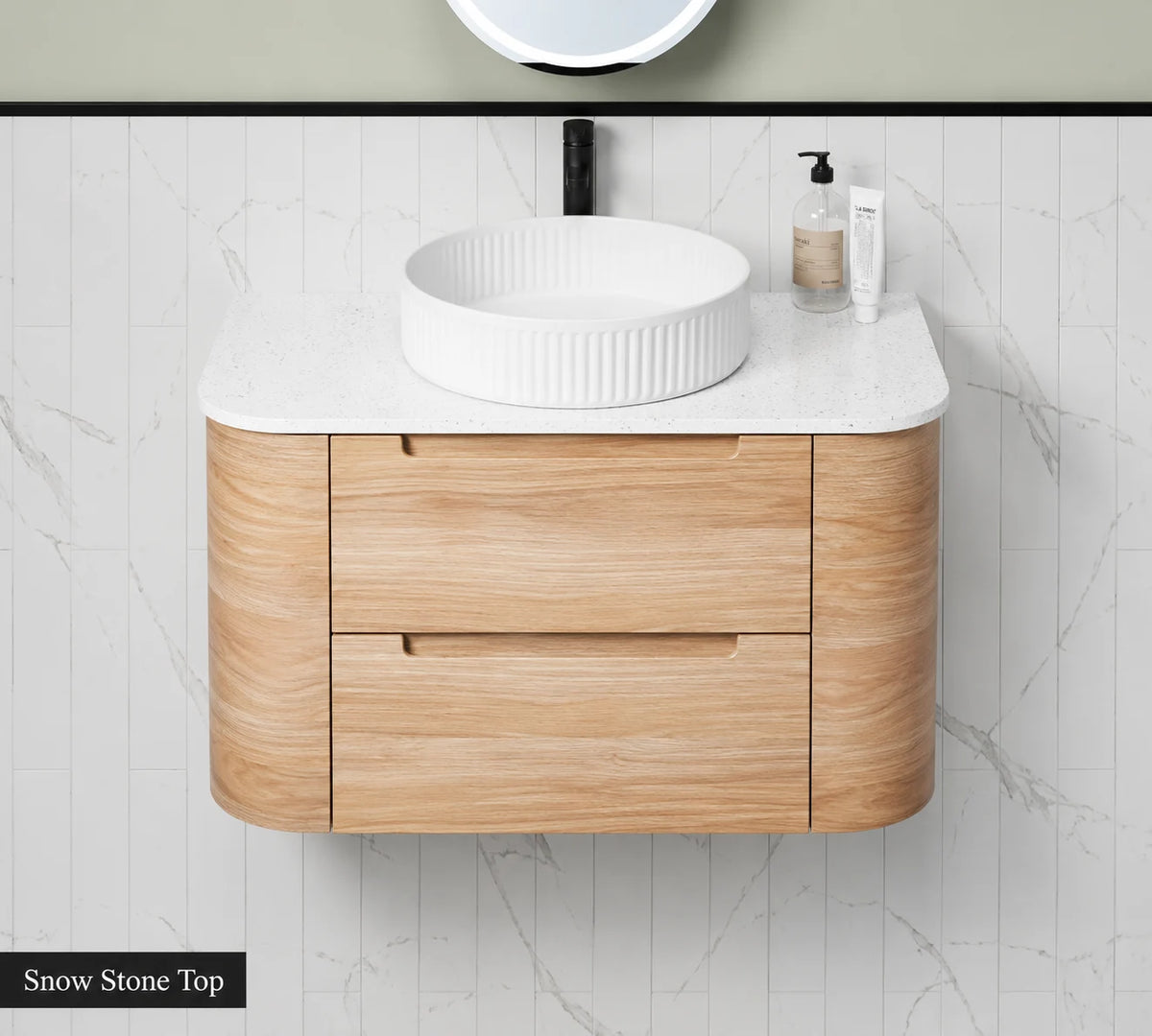 Aulic Briony Wall Hung Vanity 900mm in Snow | Aulic