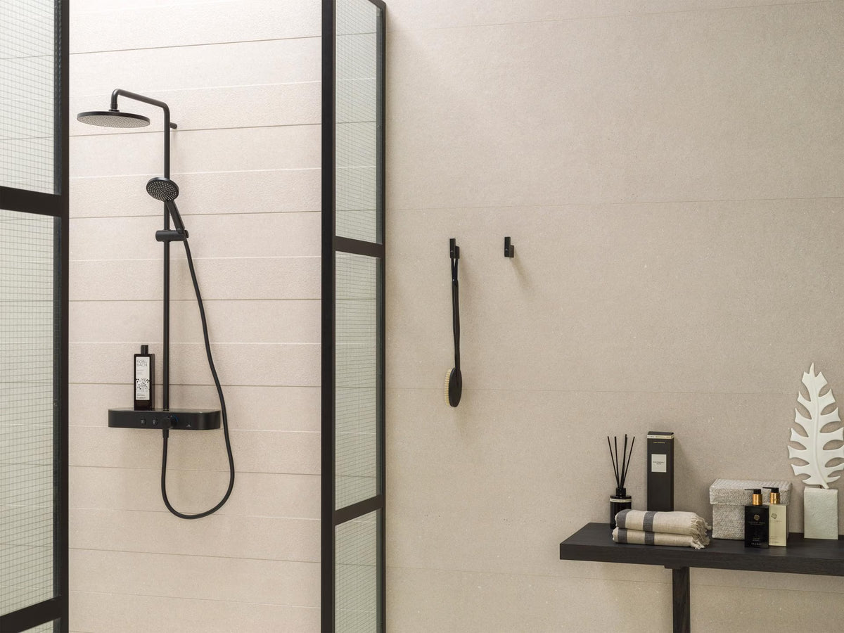 Porcelanosa Line Terra Bone Concrete Effect Textured Wall Tile 596x1500 – 3D / Texture finish