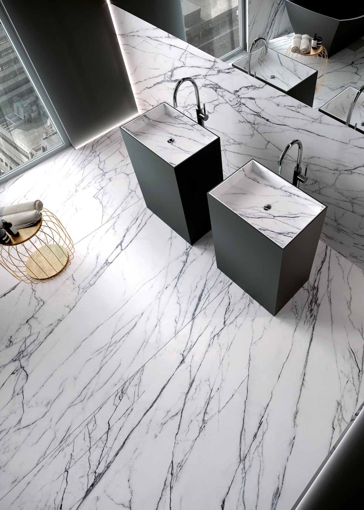 Lilac New York Megaslab 3200x1600x6mm in White, Natural finish
