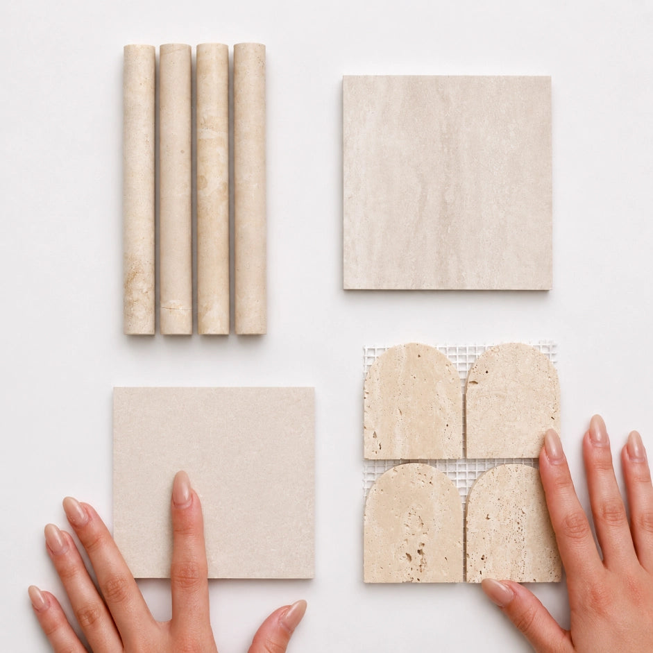 Tevel Travertine Tile Sample Box | Serano Surfaces