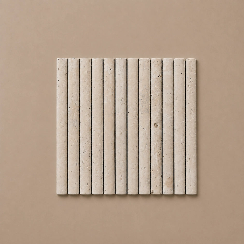 3D Flute Marble Mosaic | Honed Natural Stone Feature Mosaic