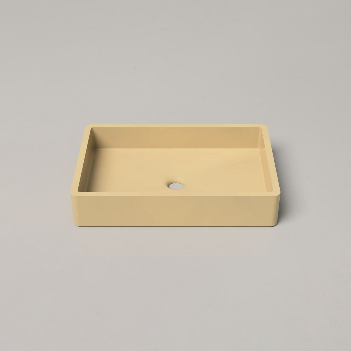 Nood Co Vesl Rectangle Concrete Basin in Custard | Nood Co
