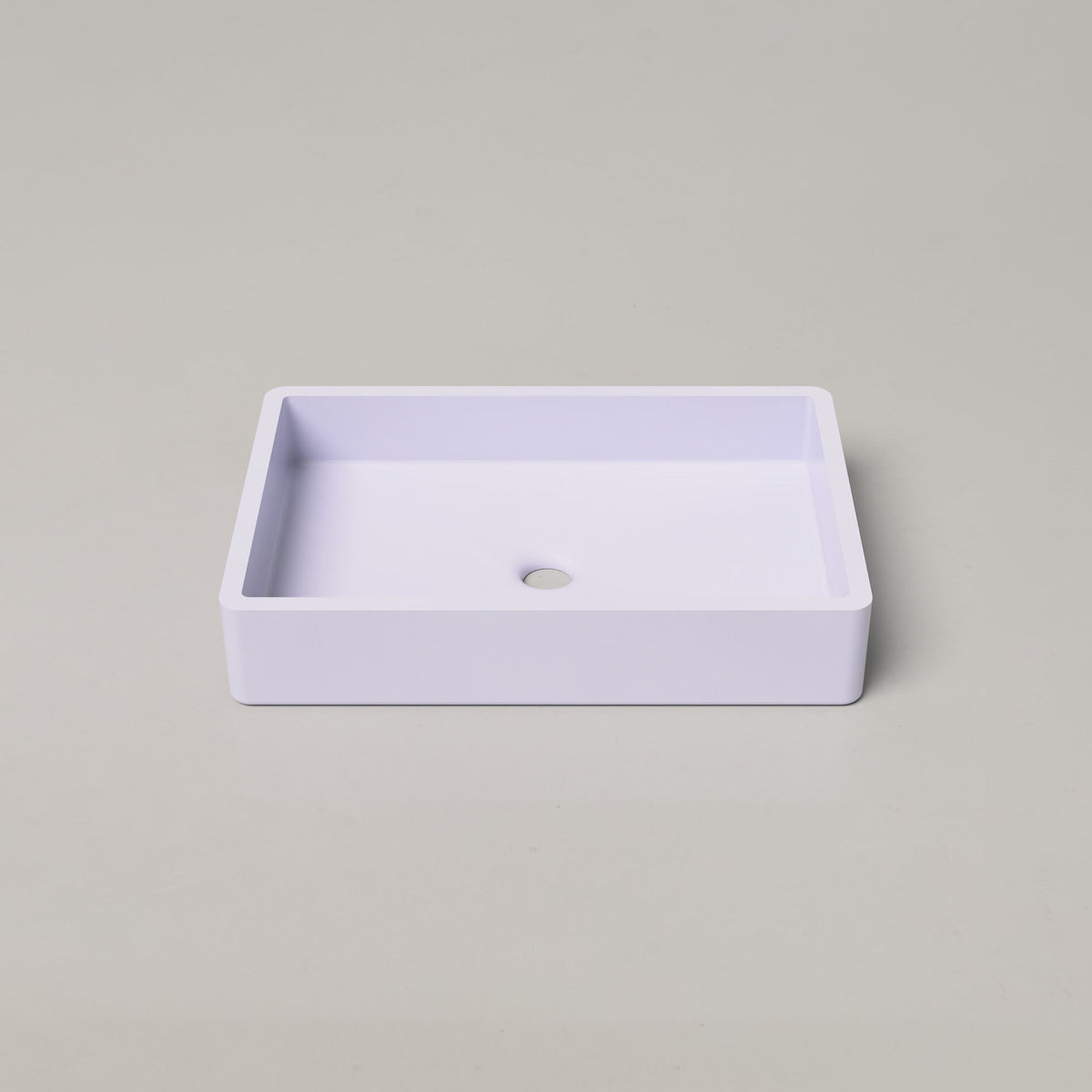 Nood Co Vesl Rectangle Concrete Basin in Lilac | Nood Co