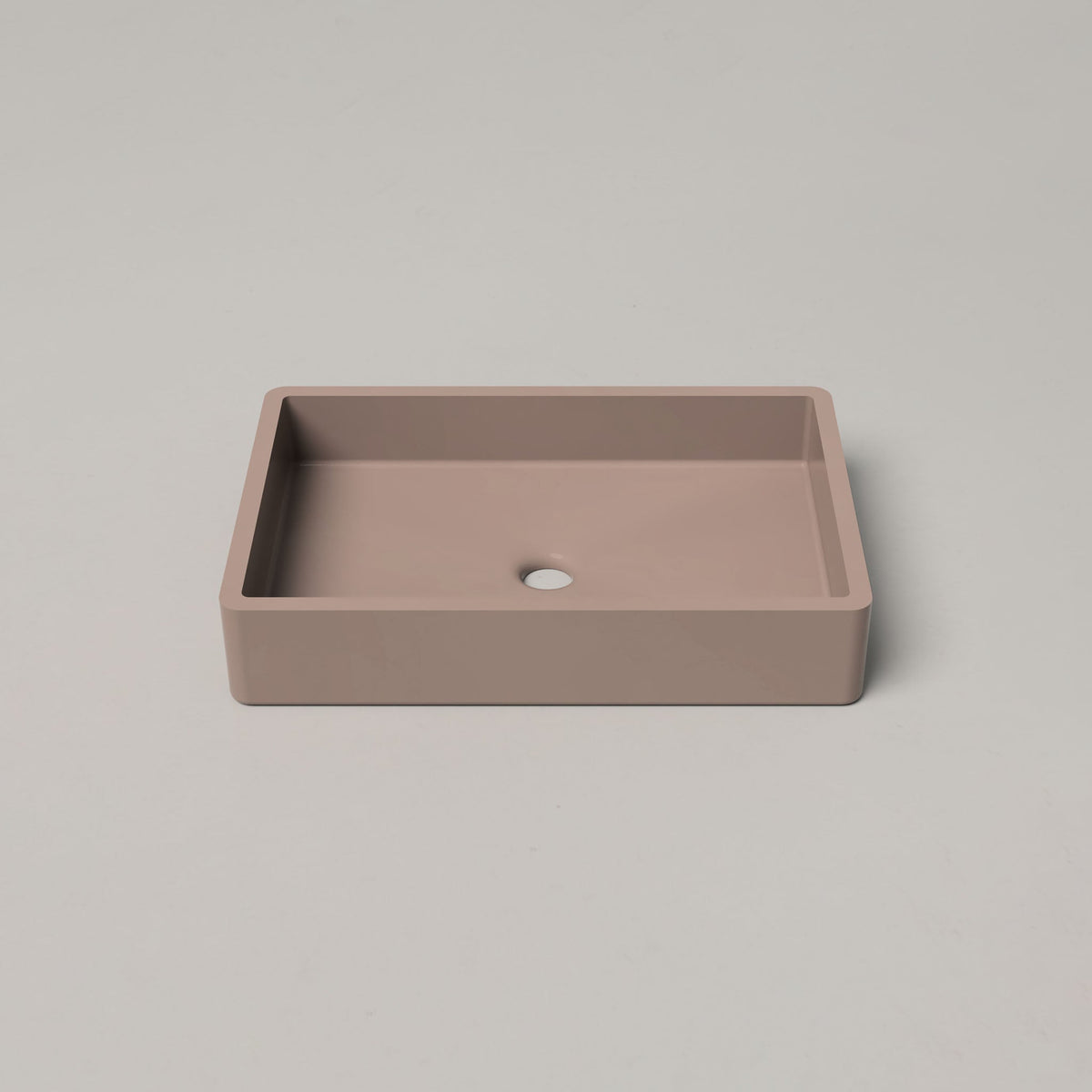 Nood Co Vesl Rectangle Concrete Basin in Paperbark | Nood Co