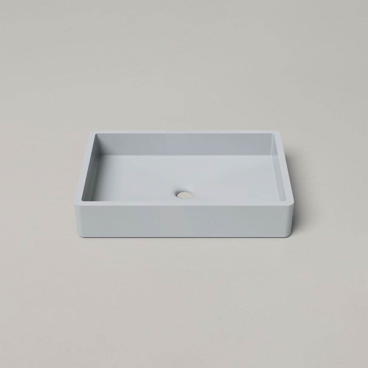 Nood Co Vesl Rectangle Concrete Basin in Powder Blue | Nood Co