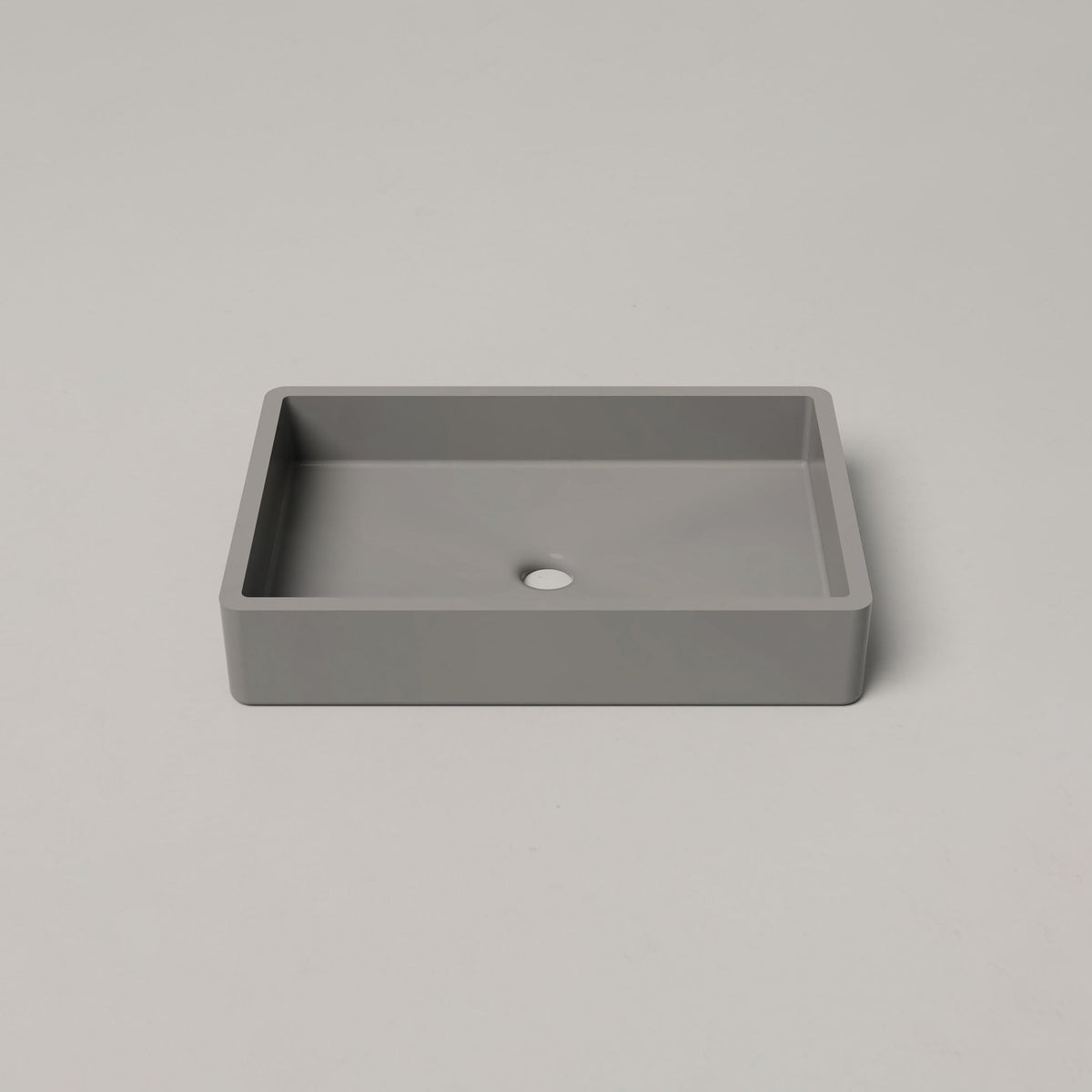Nood Co Vesl Rectangle Concrete Basin in Sky Grey | Nood Co