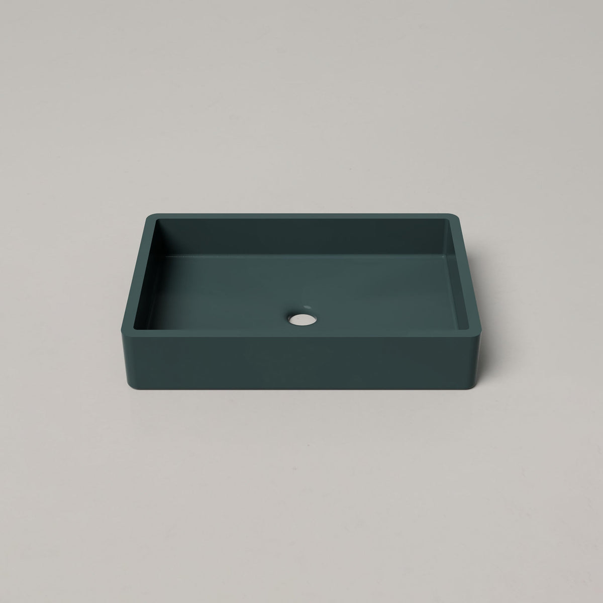 Nood Co Vesl Rectangle Concrete Basin in Teal | Nood Co