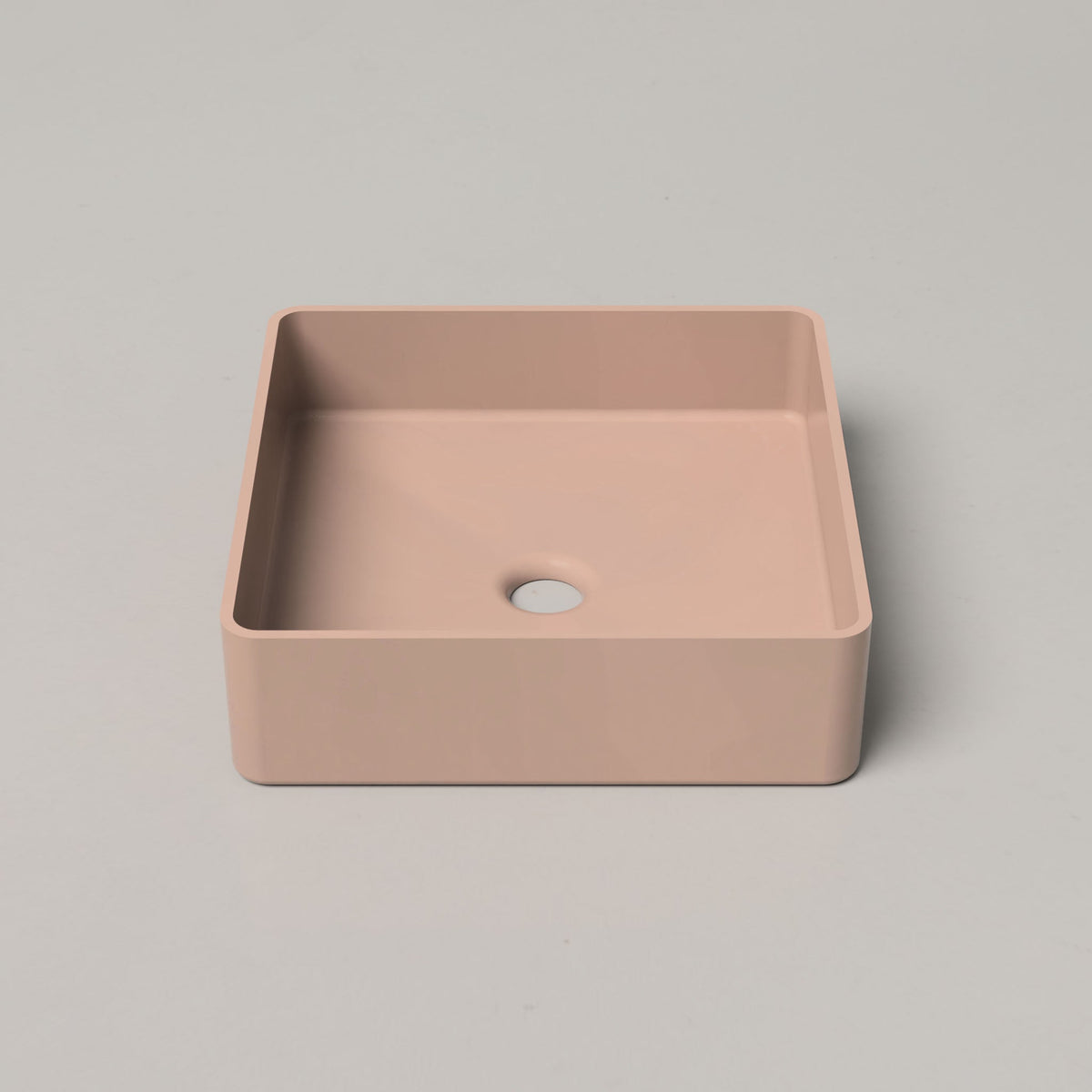Nood Co Vesl Square Concrete Basin in Blush Pink | Nood Co