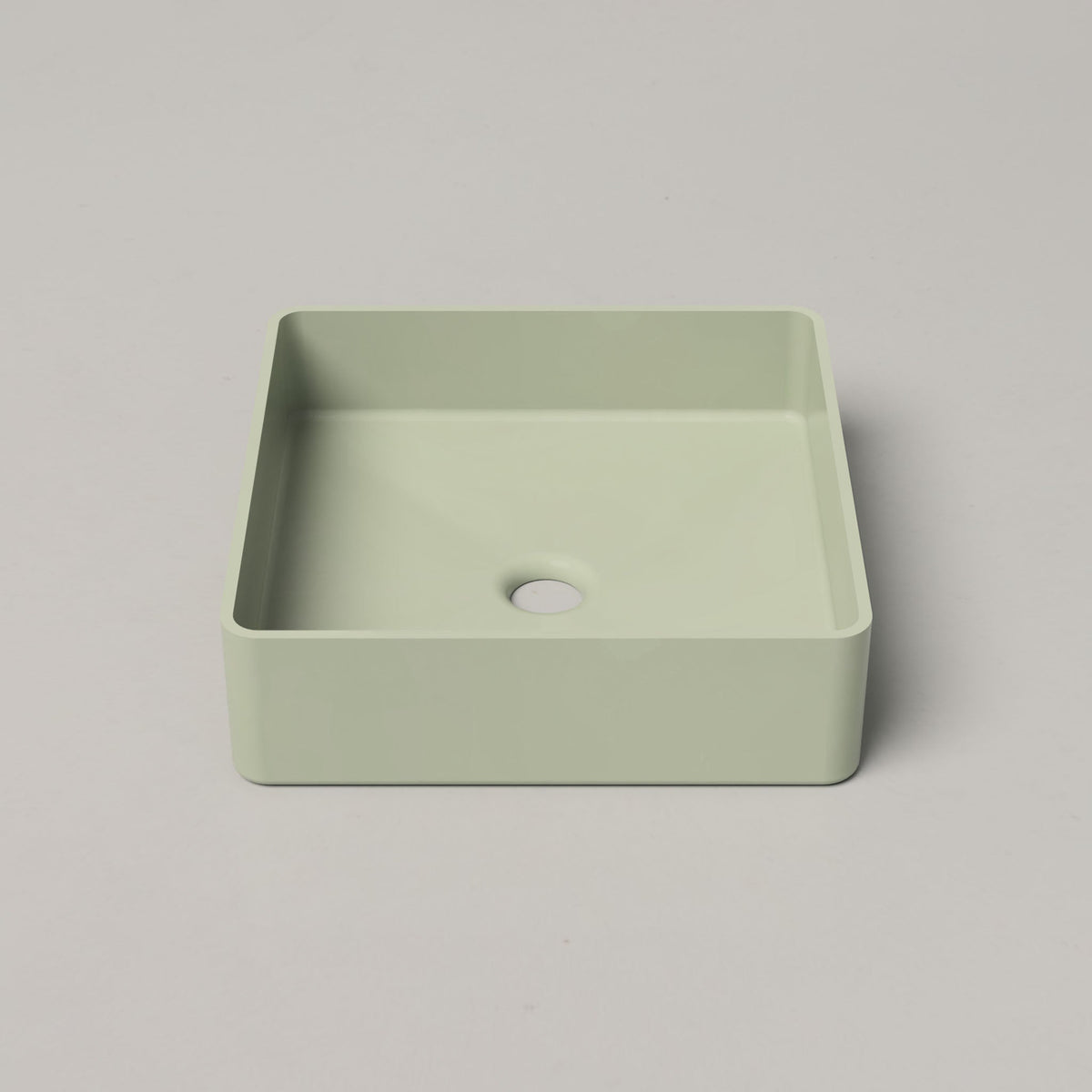 Nood Co Vesl Square Concrete Basin in Mint | Nood Co