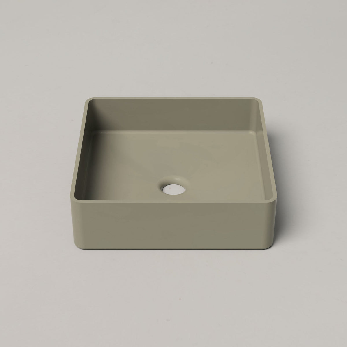 Nood Co Vesl Square Concrete Basin in Sage | Nood Co