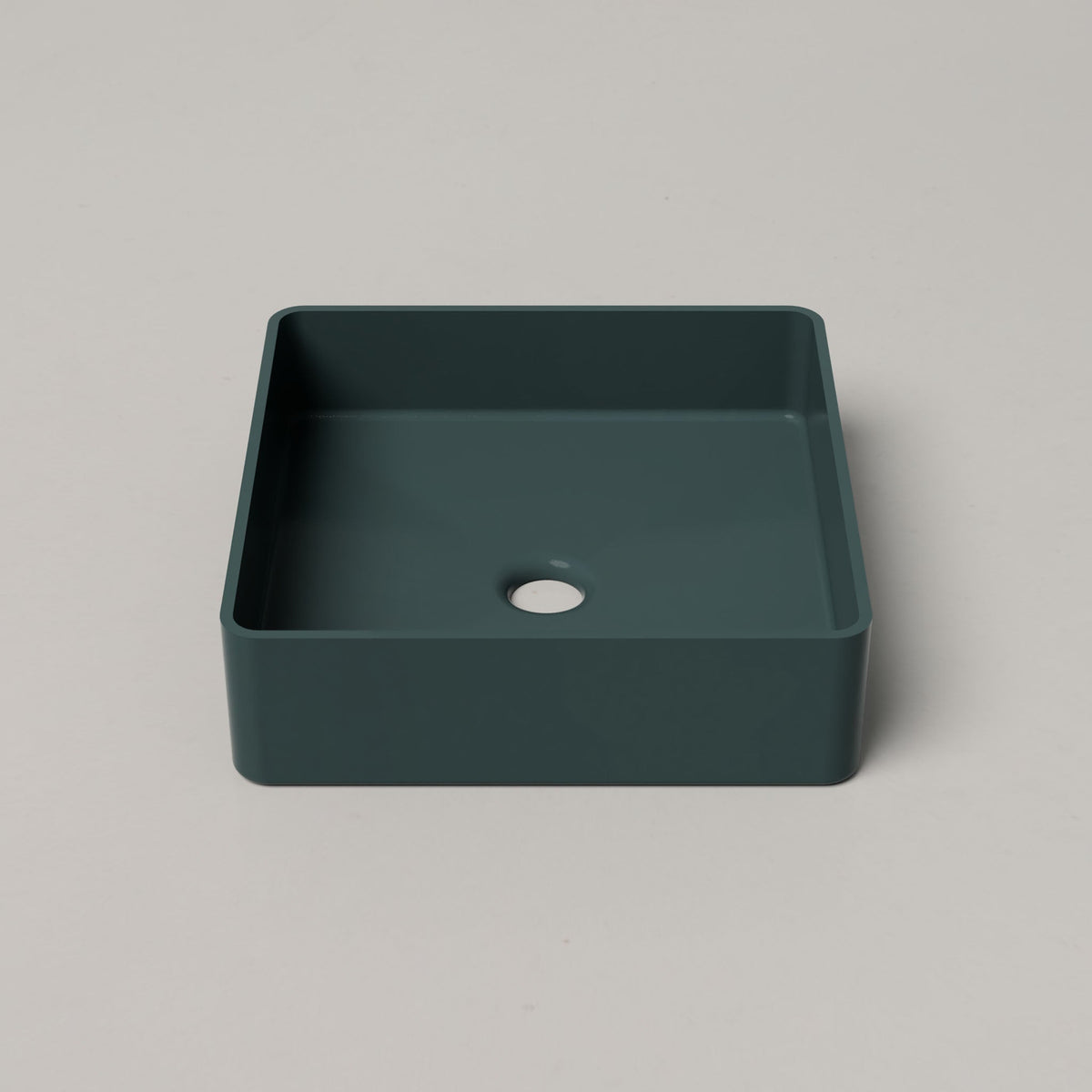 Nood Co Vesl Square Concrete Basin in Teal | Nood Co