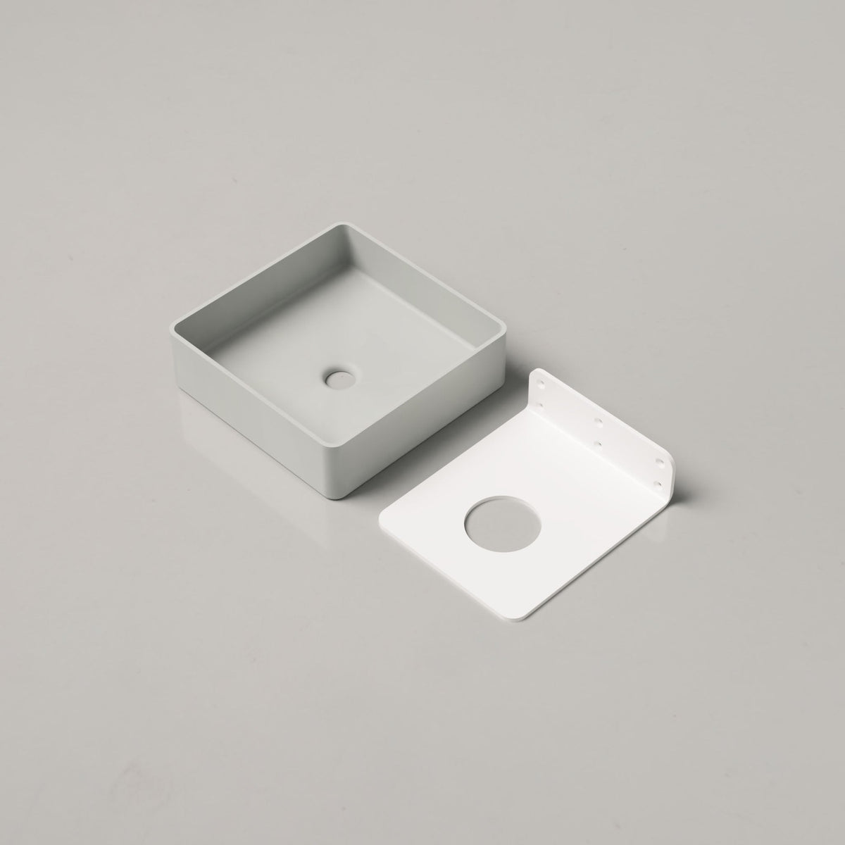 Nood Co Vesl Square Concrete Basin in Cloud | Nood Co