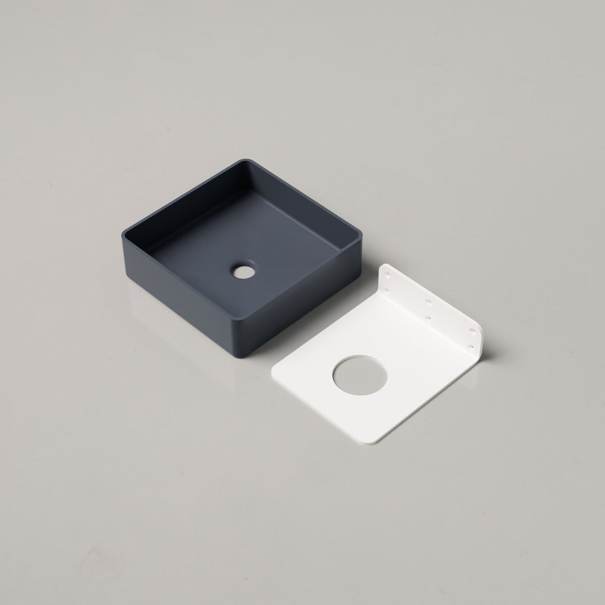 Nood Co Vesl Square Concrete Basin in Copan Blue | Nood Co