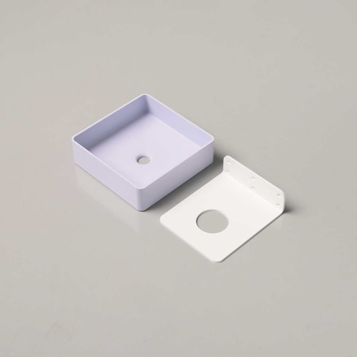 Nood Co Vesl Square Concrete Basin in Lilac | Nood Co