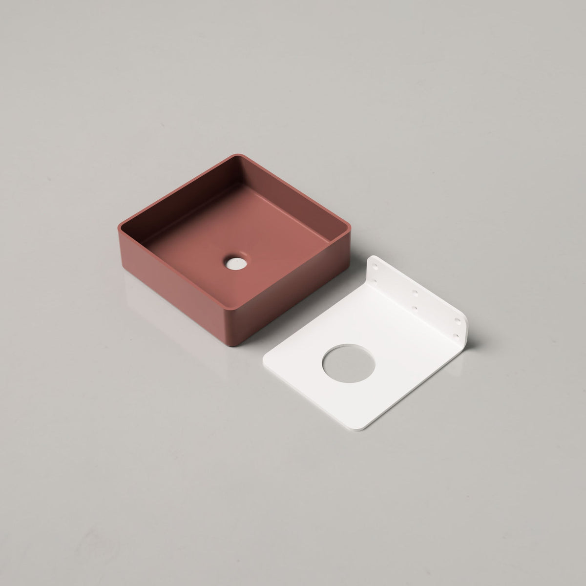 Nood Co Vesl Square Concrete Basin in Musk | Nood Co