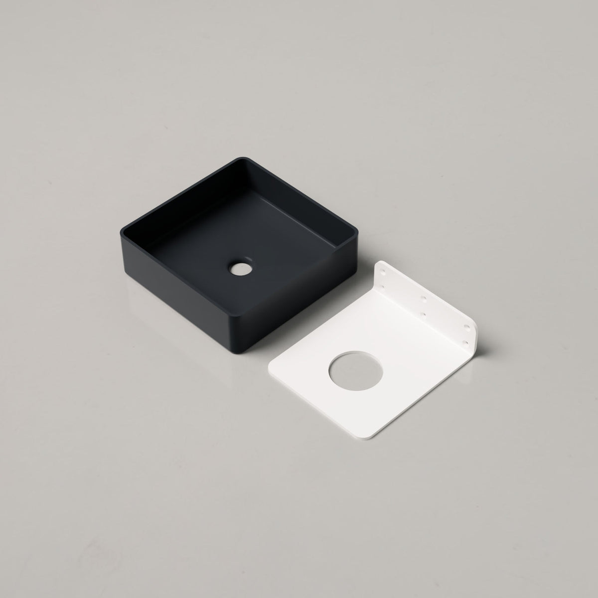 Nood Co Vesl Square Concrete Basin in Storm | Nood Co