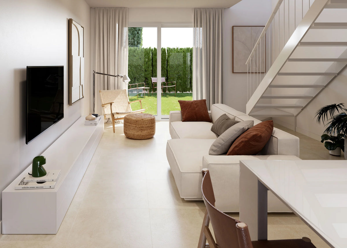 Vela Series Spanish Porcelain Floor and Wall Tile in Natural & Smoke, Matt finish