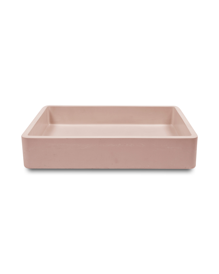 Nood Co Vesl Rectangle Concrete Basin installed in a finished bathroom (3)