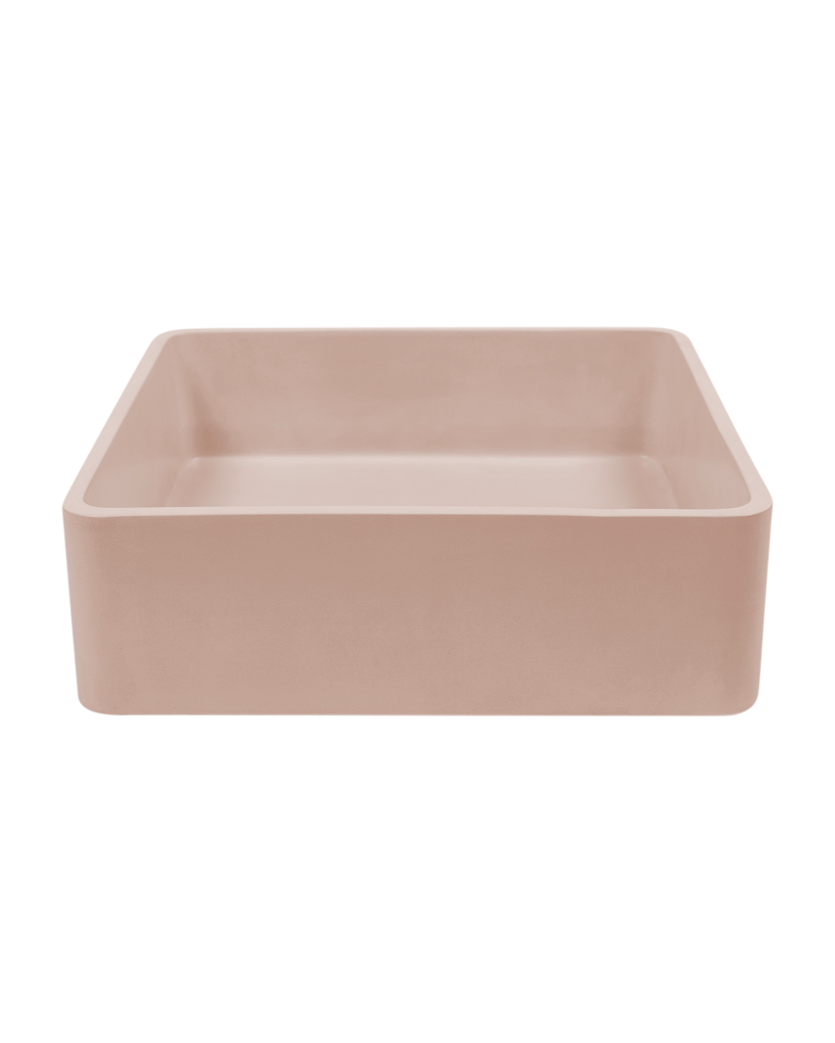 Nood Co Vesl Square Concrete Basin, installed in a finished bathroom