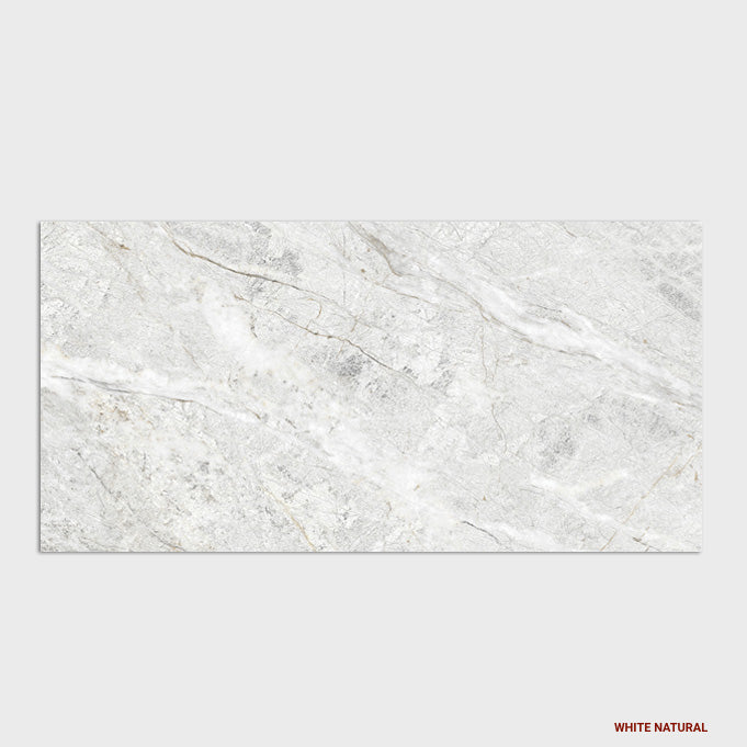 Blend Stone Porcelain Floor and Wall Tile in White, Natural finish