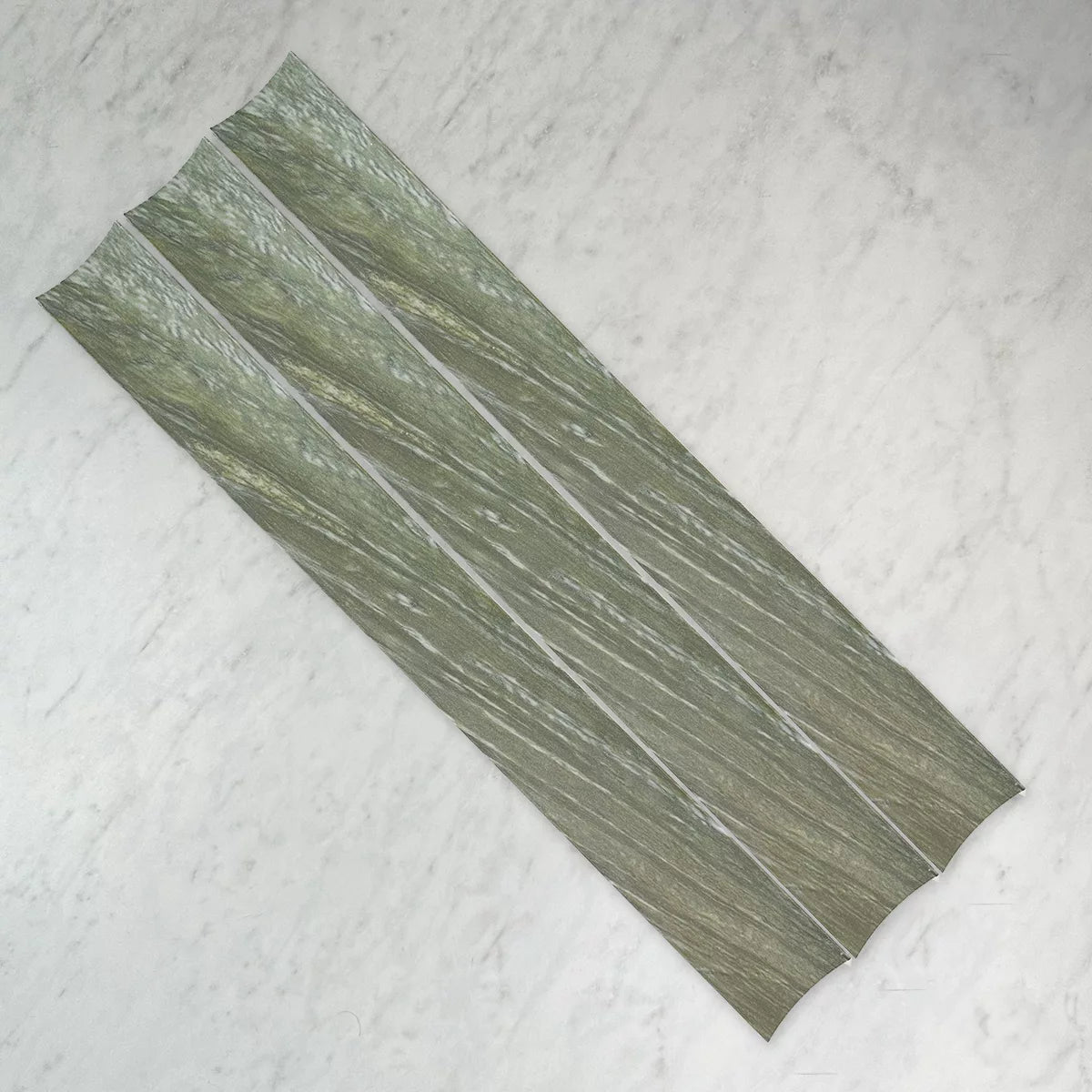 Concave Natural Stone Flute in Willow Green, Honed finish