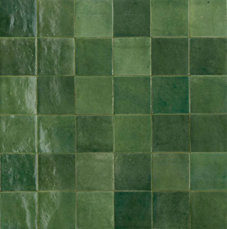 Zellige Italian Wall Tile in Bosco, Gloss finish