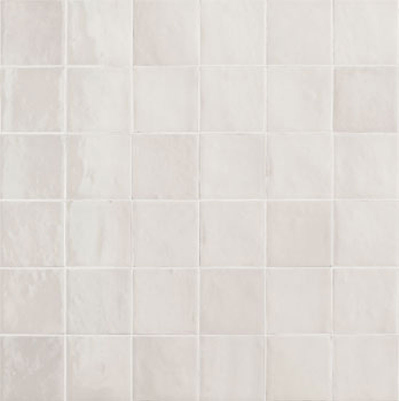 Zellige Italian Wall Tile in Gesso, Gloss finish
