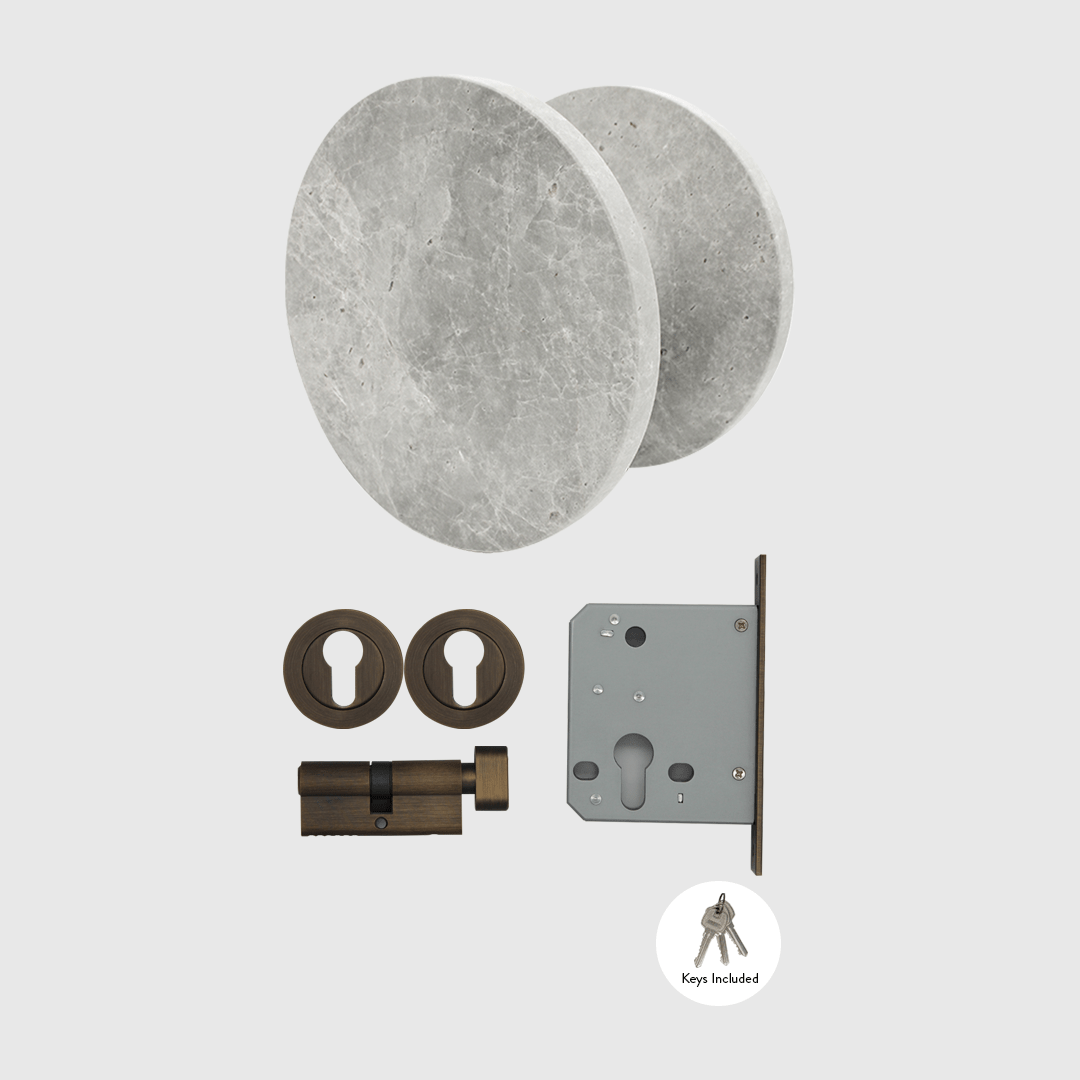 Hermes Grey Marble - Lock & Entry Door Package