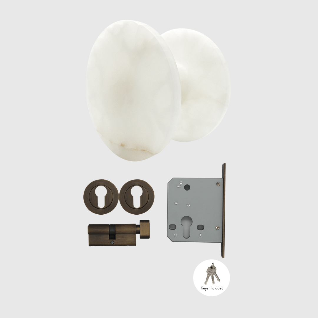White Onyx - Lock & Entry Door Package