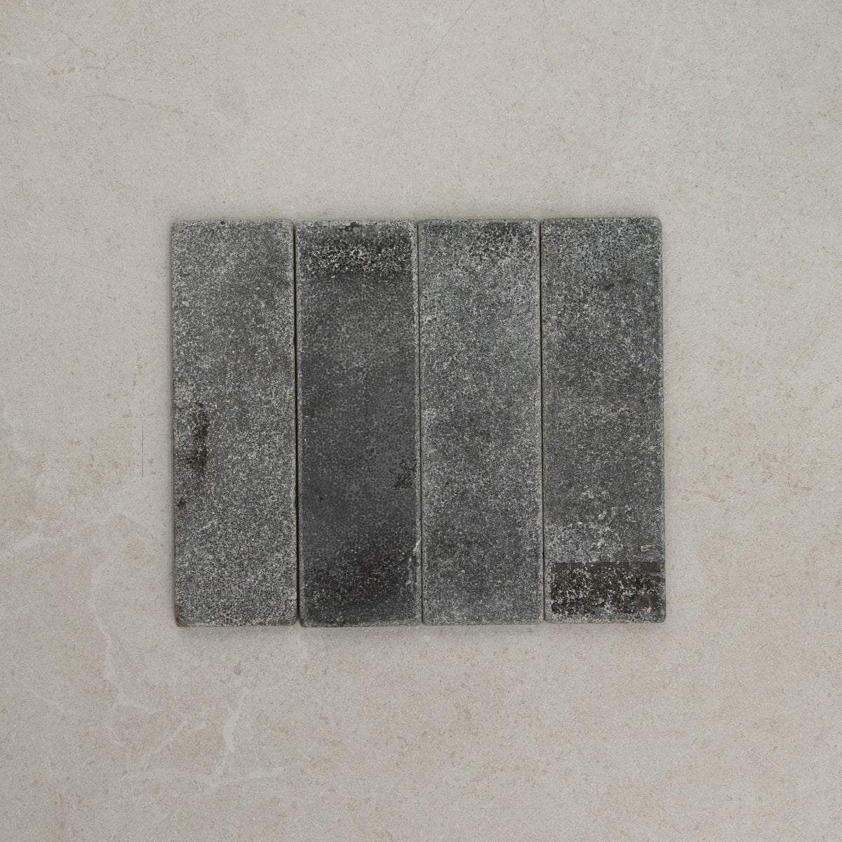 Apollo Natural Stone Subway Tile 60x200mm in Charcoal, Tumbled finish