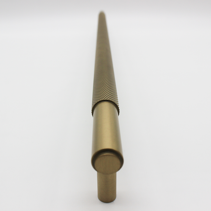 Knurled Cabinet Pull in Brushed Gold | Zephra #Finish_Brushed Gold