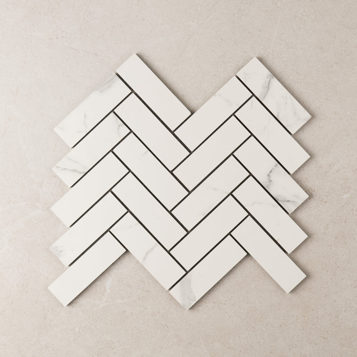 Calacatta Classico Herringbone Mosaic