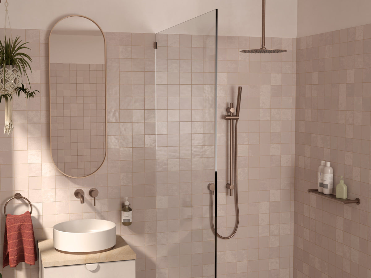 Liano II 175mm Wall Basin/Bath Mixer - Rounded Cover Plate in Brushed Nickel | Caroma