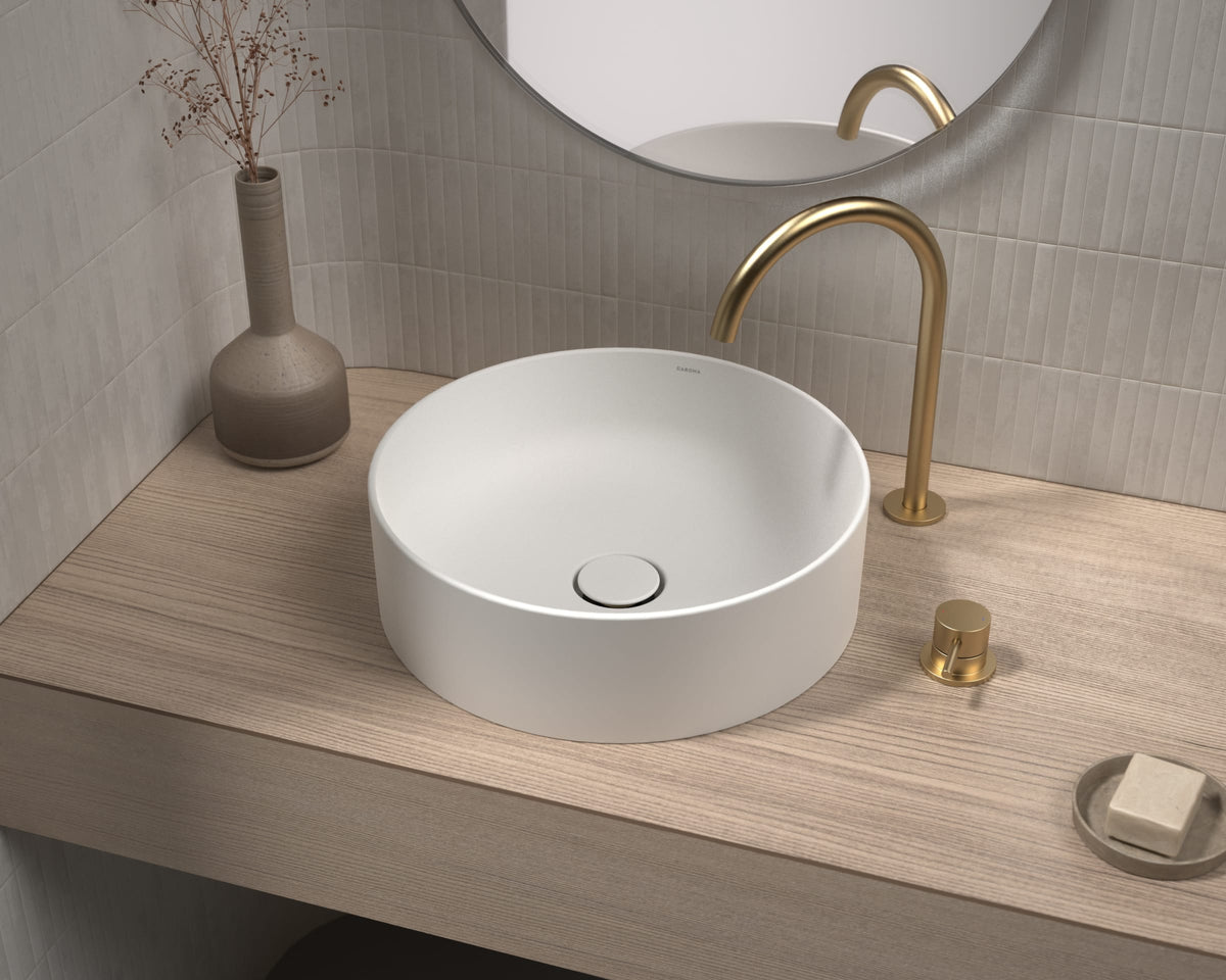 Liano II Hob Basin Mixer Set 160mm in Brushed Brass | Caroma