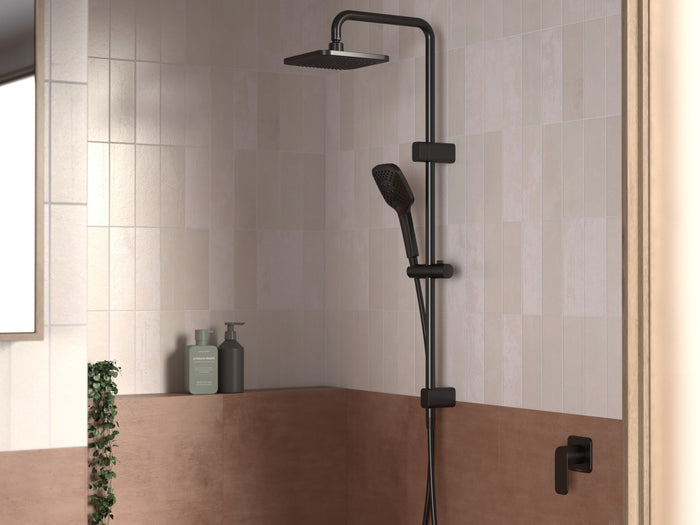 Urbane II Bath/Shower Mixer - Square Cover Plate in Matte Black | Caroma #Colour_Matte Black