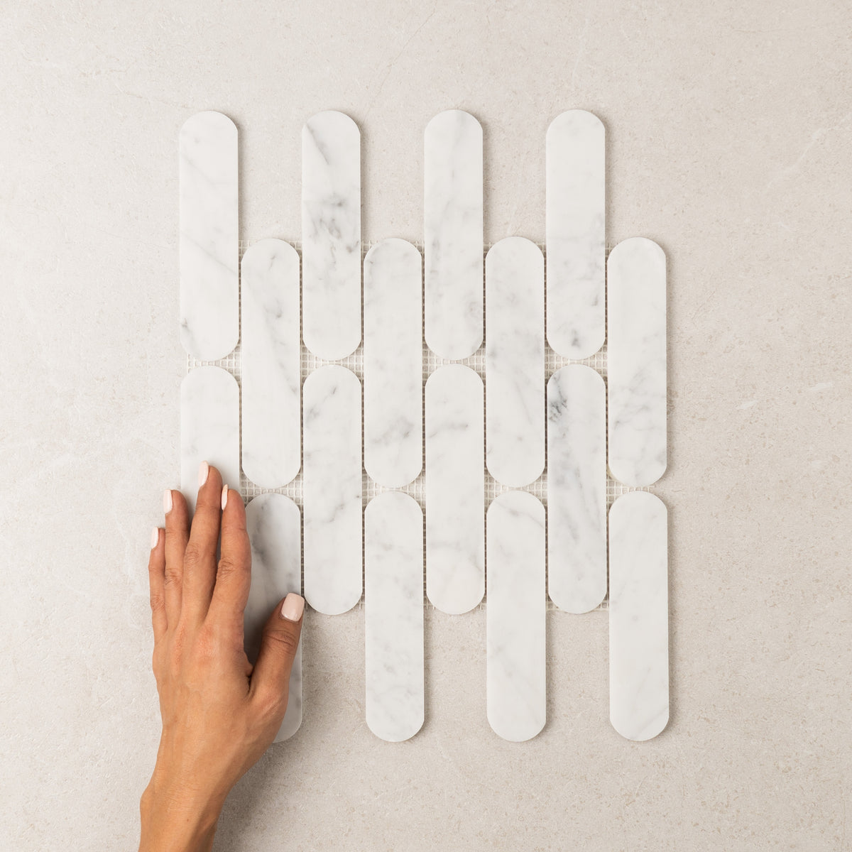 Carrara Connect Marble Mosaic | Honed Natural Stone