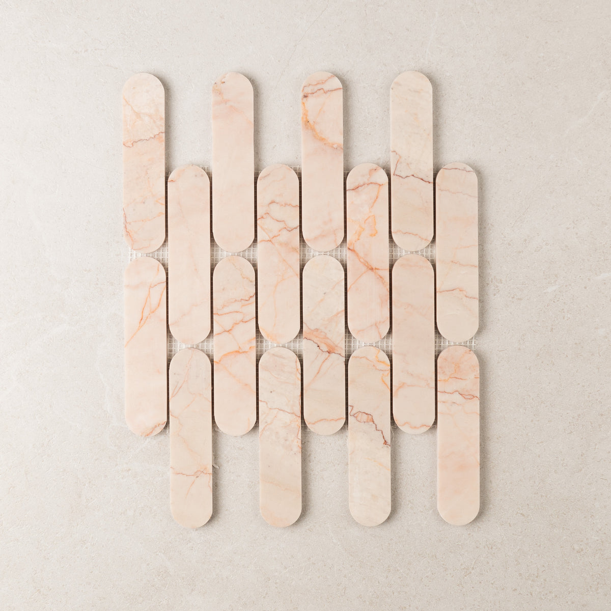 Rosso Connect Marble Mosaic | Honed Natural Stone