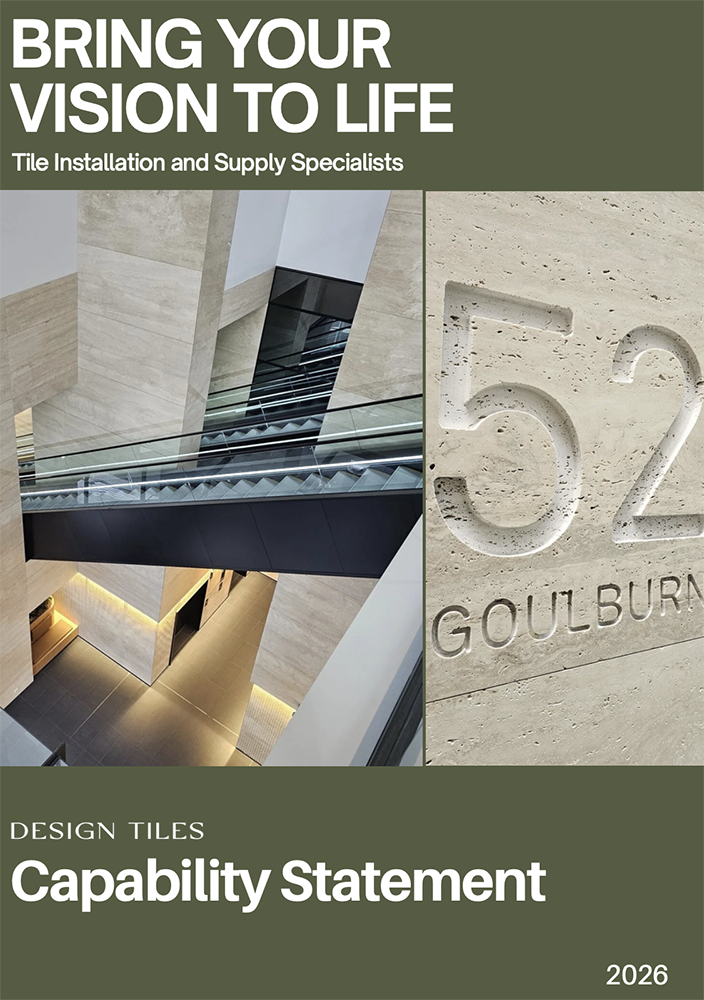 Cover of the Design Tiles Capability Statement