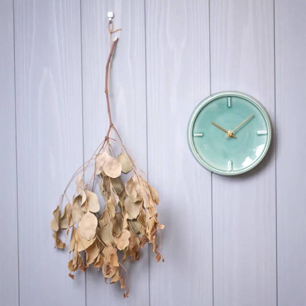 Tohoku hand-glazed Japanese ceramic clock, large
