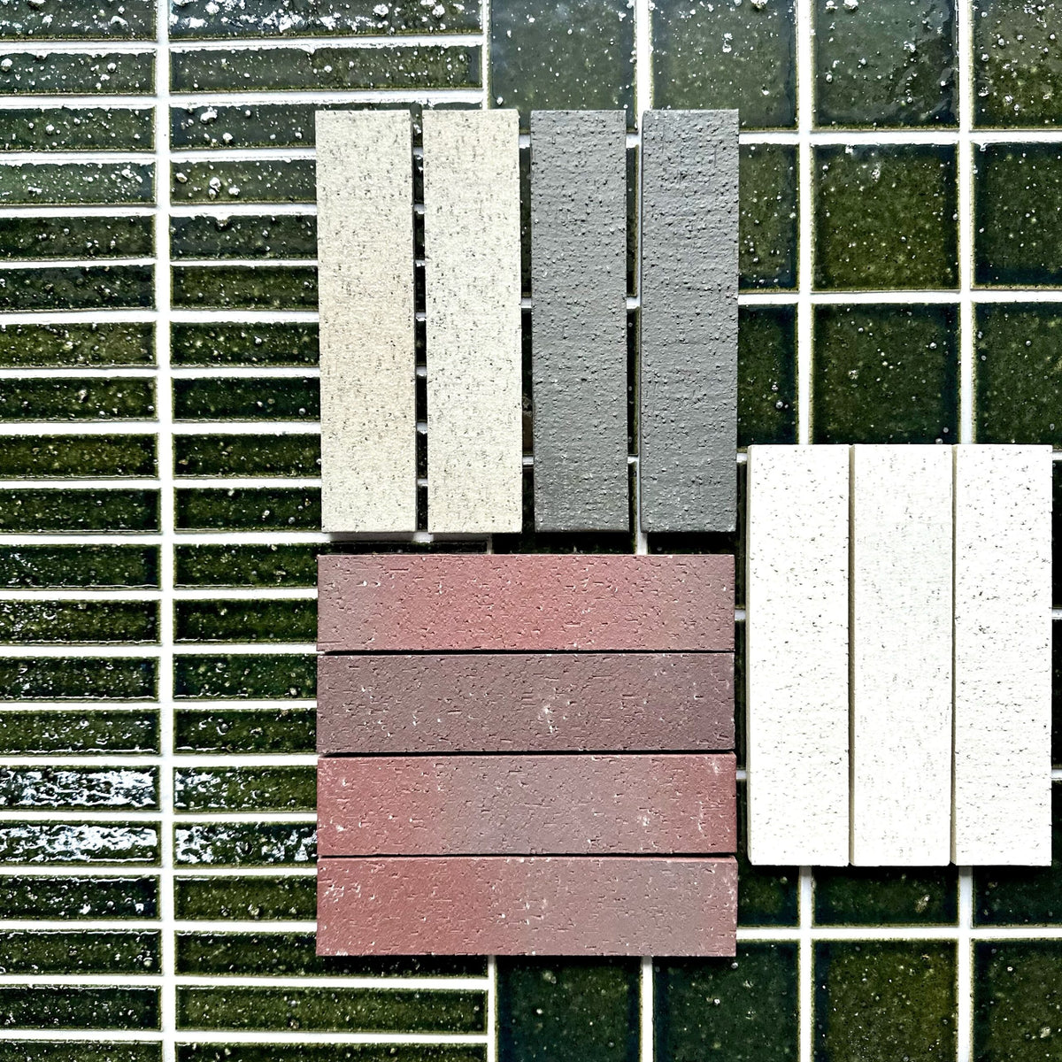 Kazoku handcrafted Japanese mosaic tiles in a finished interior